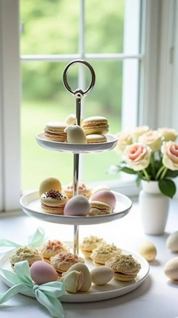 pastel tea party display