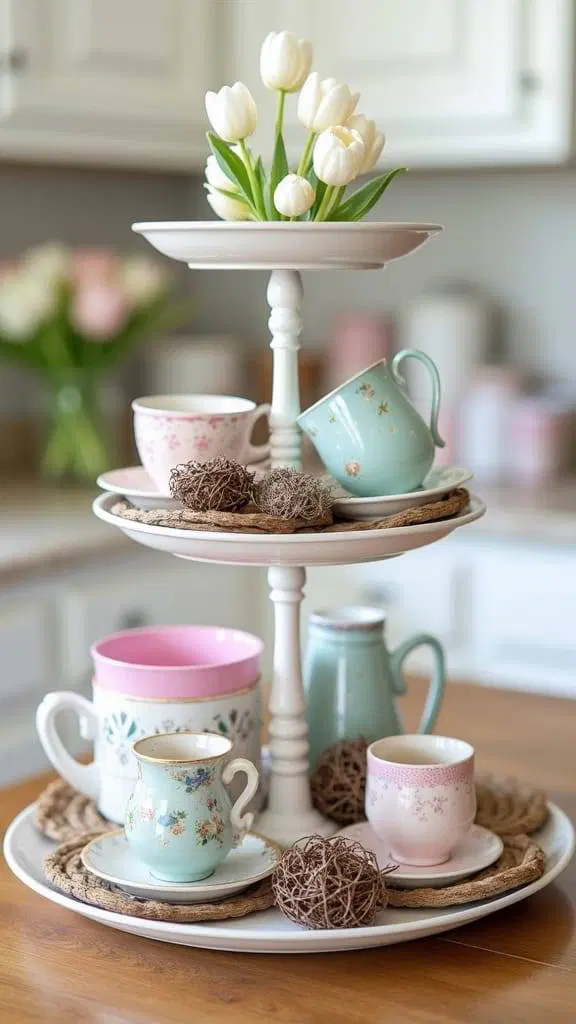 spring coffee bar setup