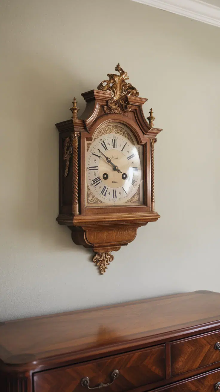 large vintage style wall clock