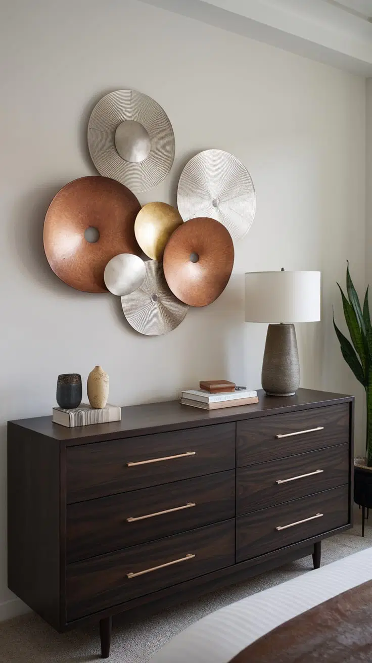 three-dimensional metal wall sculpture