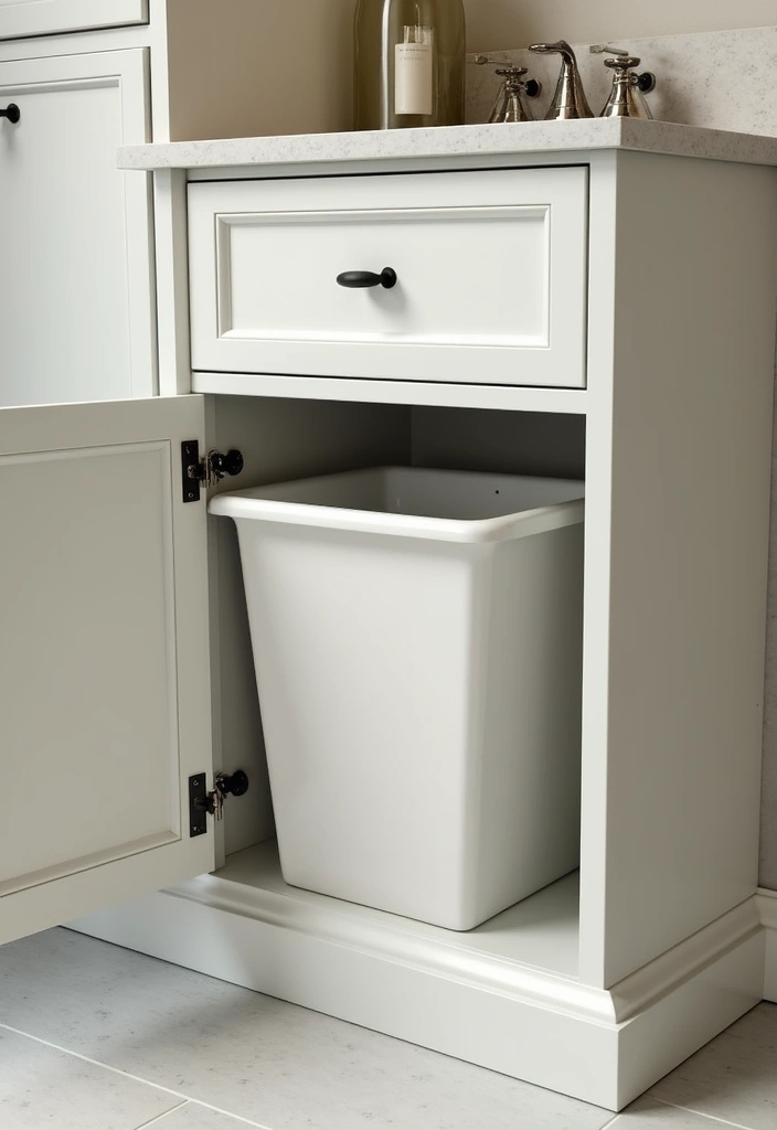 built in laundry hamper bathroom storage