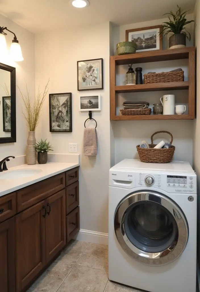 personalized decor bathroom laundry combo