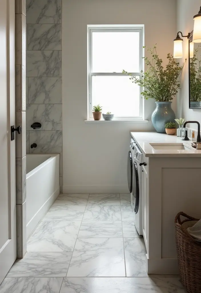 water resistant flooring bathroom laundry area