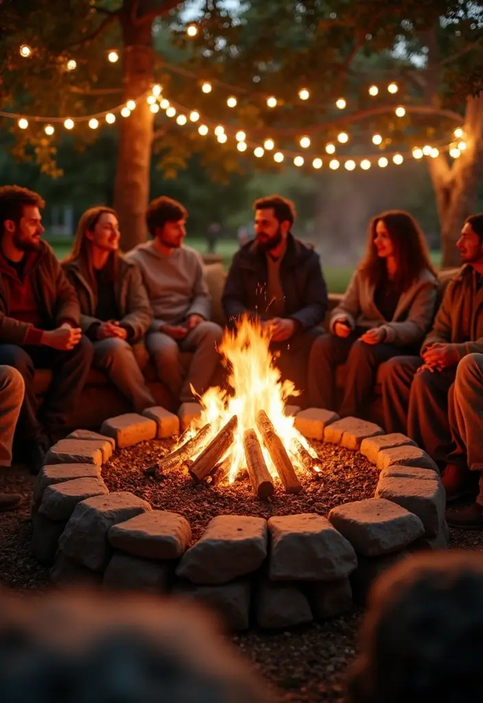 cozy fire pit setup for backyard parties