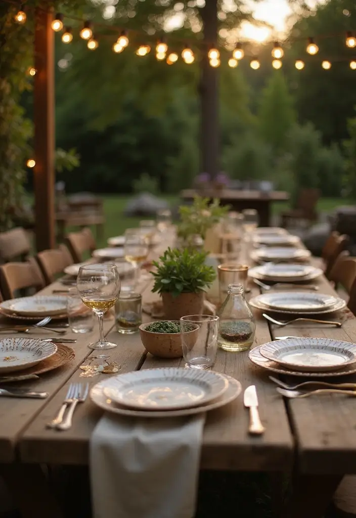 eco friendly outdoor party decoration ideas