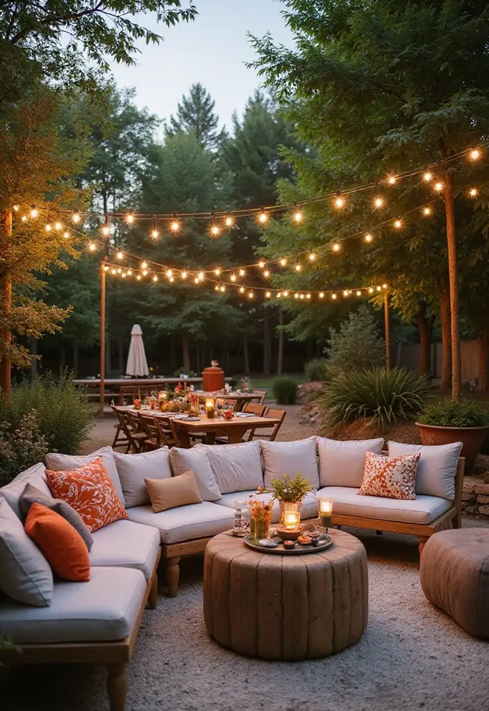 modern backyard outdoor party decor inspiration