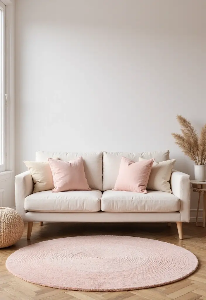 soft textile accents pastel apartment style