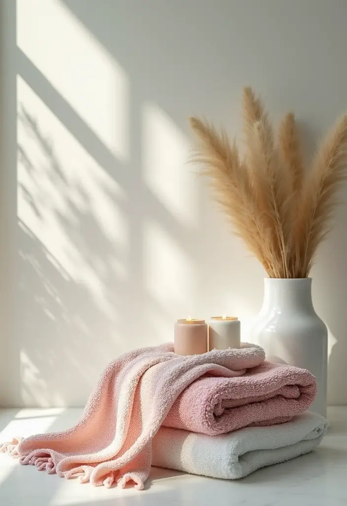 pastel bathroom decor soft relaxing vibe