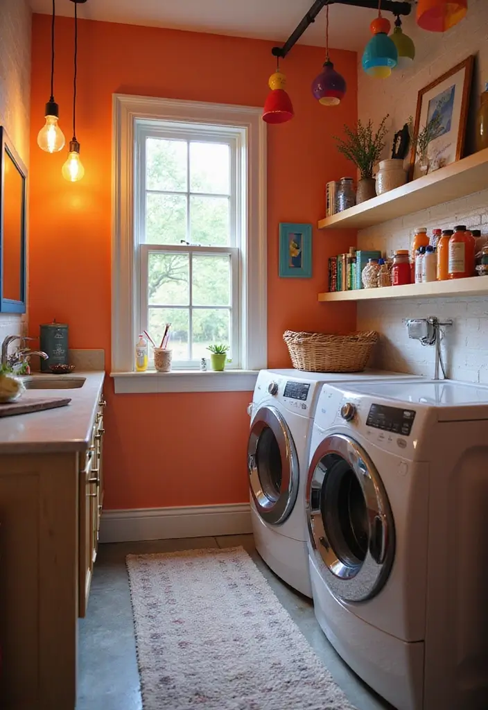 fun lighting for kid friendly laundry