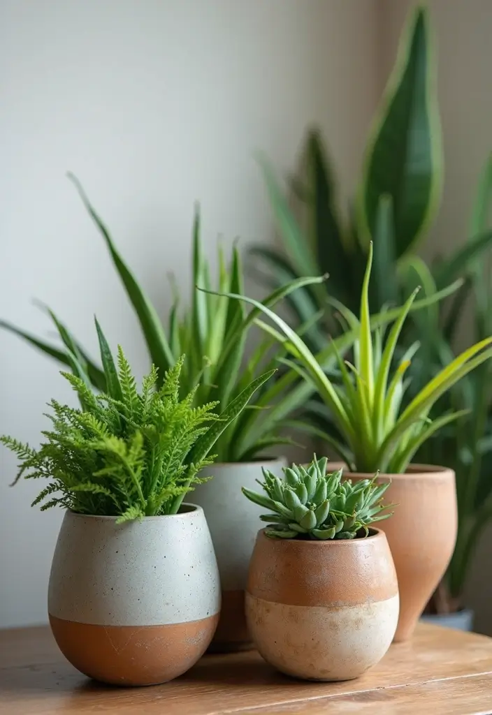 vintage plant holders girly office decor