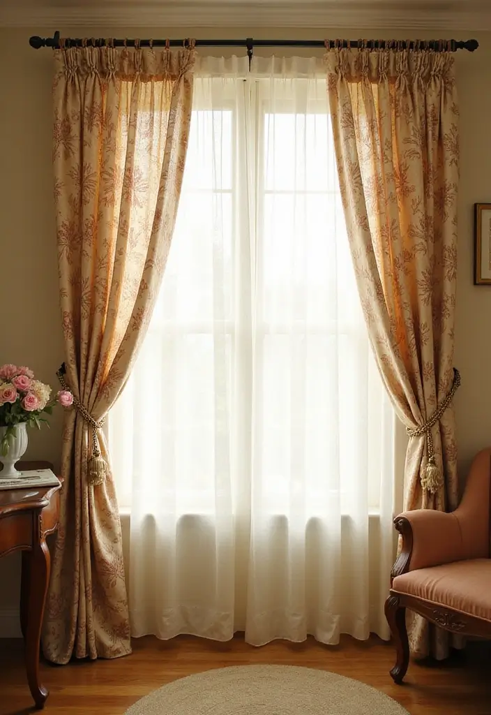 romantic curtains vintage girly office