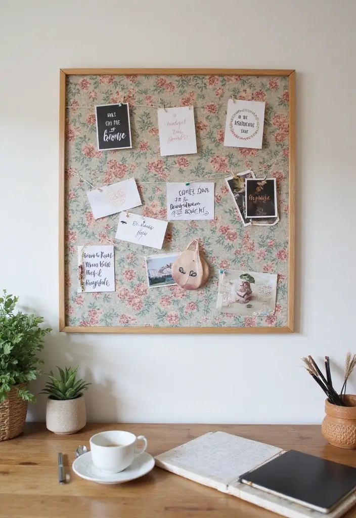 cute bulletin board vintage girly office