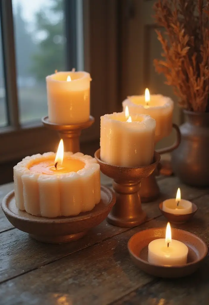 sweet scented candles vintage girly office