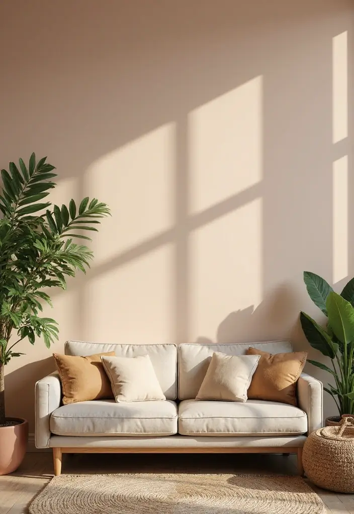 wall painted with earthy low-voc paint