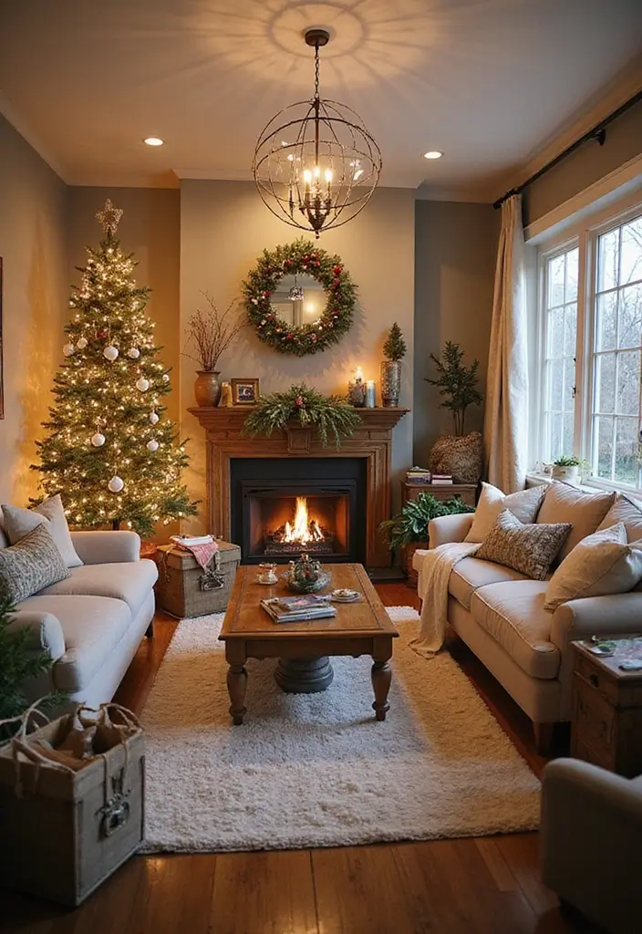glitter-covered vases with poinsettias
