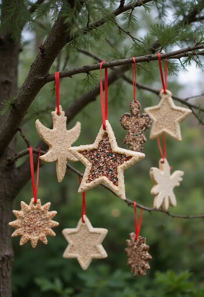 birdseed ornaments shaped like stars
