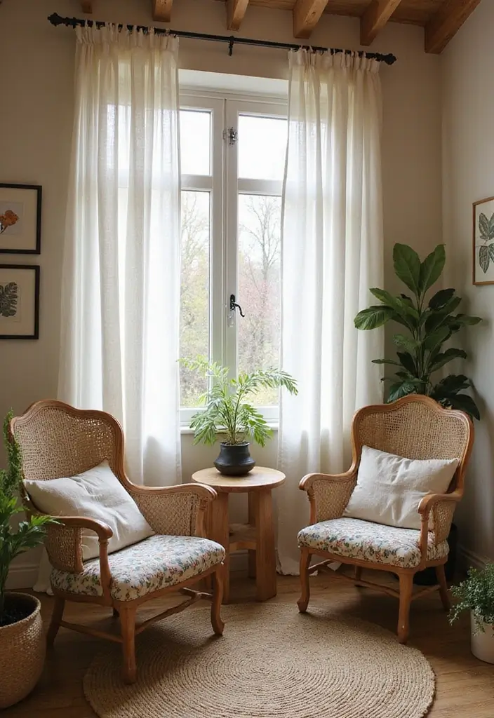 organic textiles like linen and jute used in apartment decor