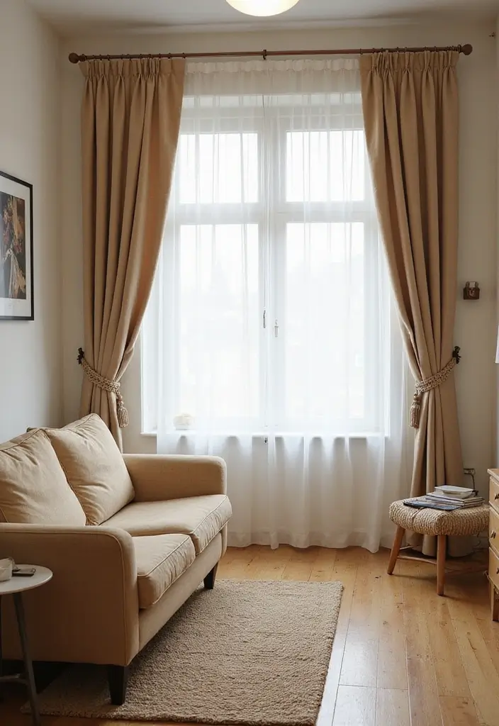 curtains making room look taller