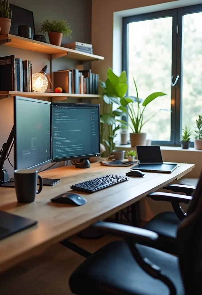 tech home office setup