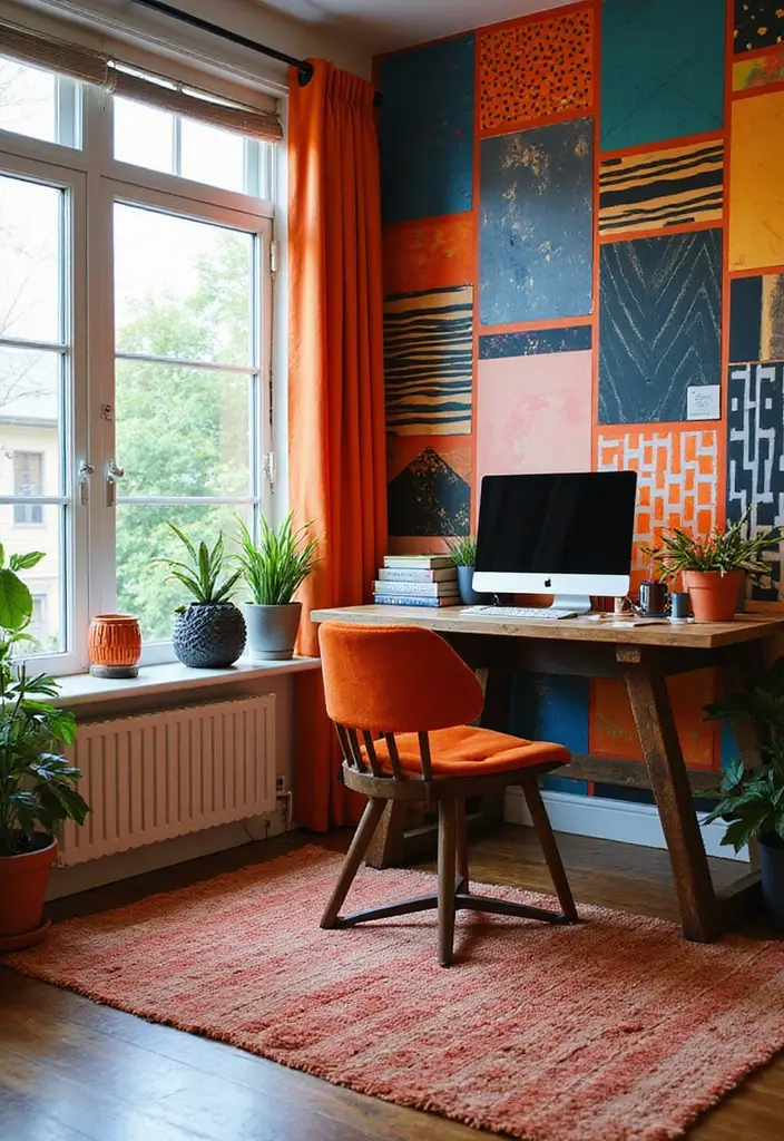 bold pattern home office