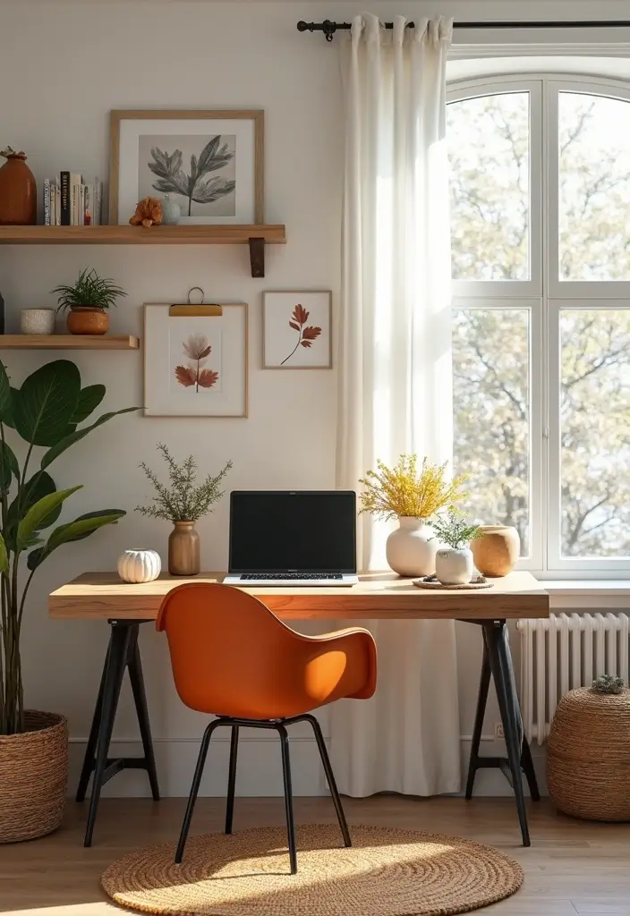 seasonal decor refresh in home office