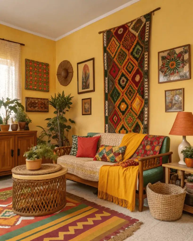 Color palette inspired by Afrobohemian artwork