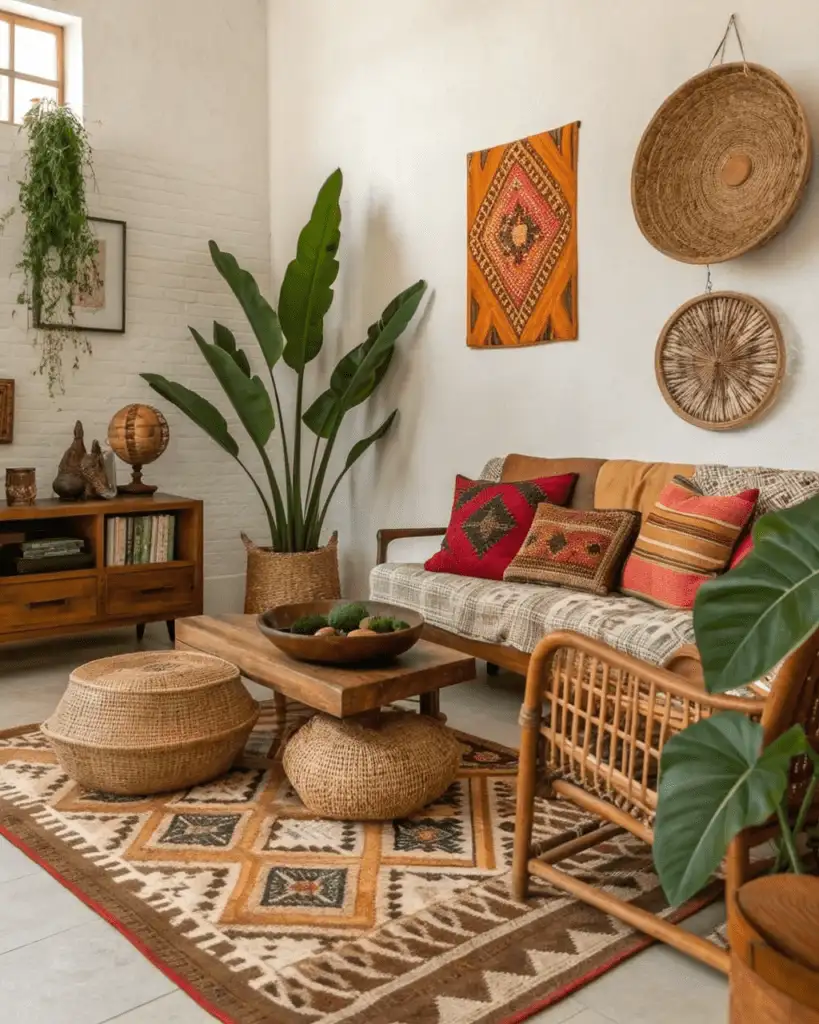Natural materials complement Afrobohemian art