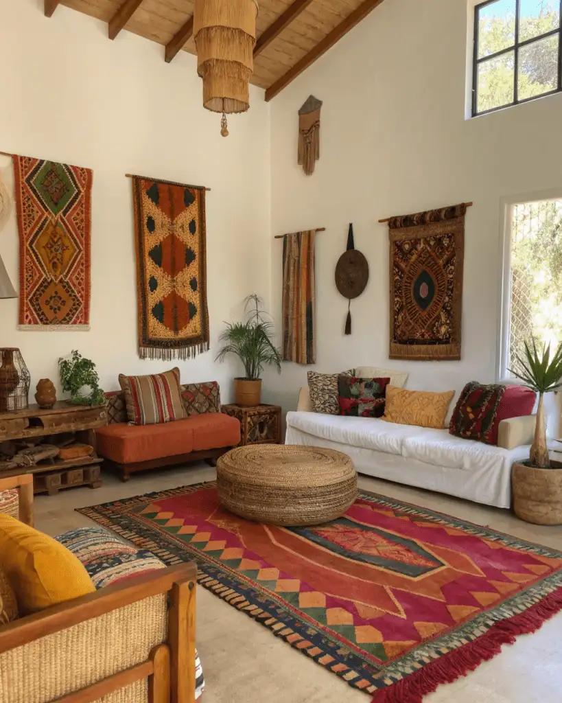 Simple room layout enhancing artwork