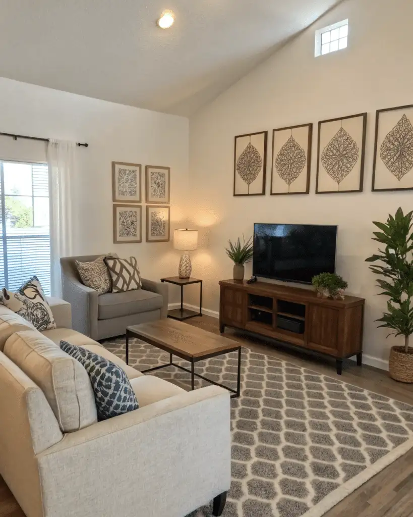 Removable wall art using command hooks