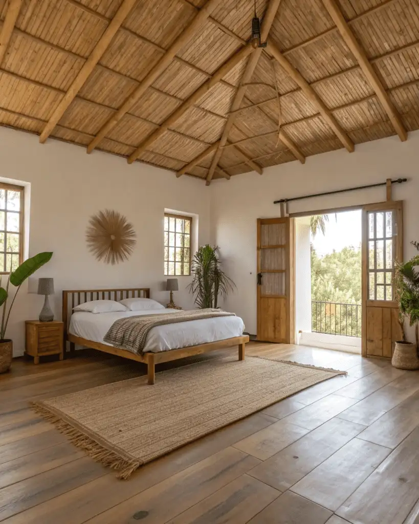 Natural Materials in Bedroom
