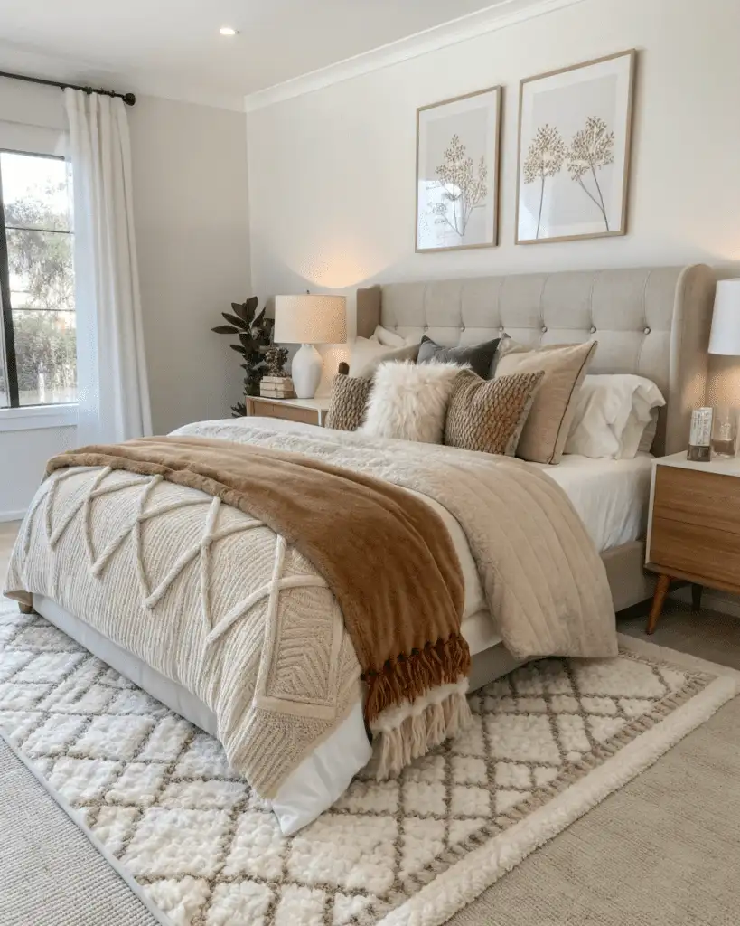 Layered bedding with textures