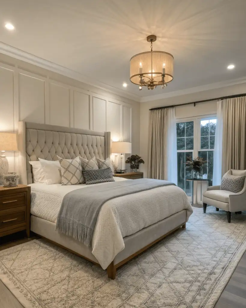 Calm and edited bedroom look