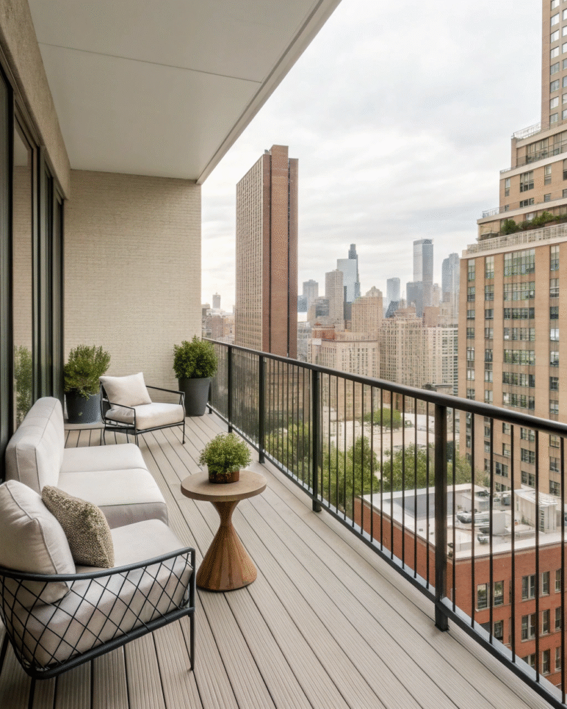 Minimalist balcony design