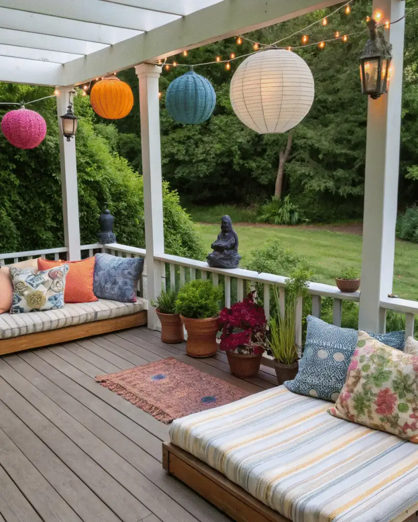Personalized decorative items on deck