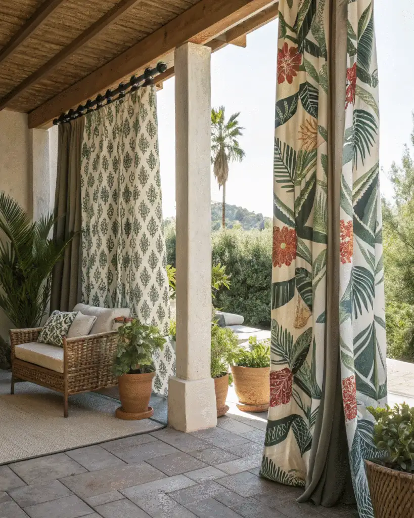 Patterned Patio Curtains