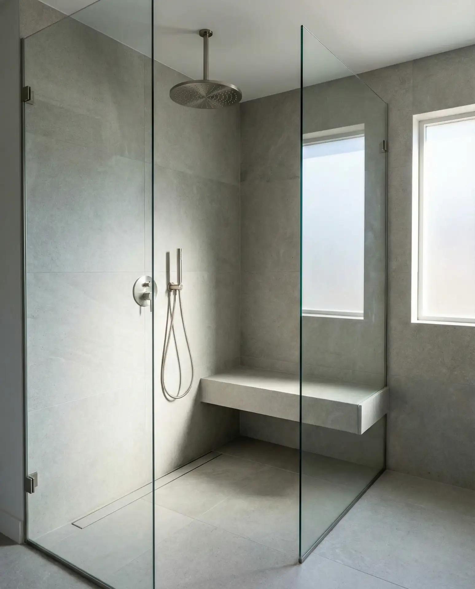 Minimalist Frameless Glass Shower Hardware