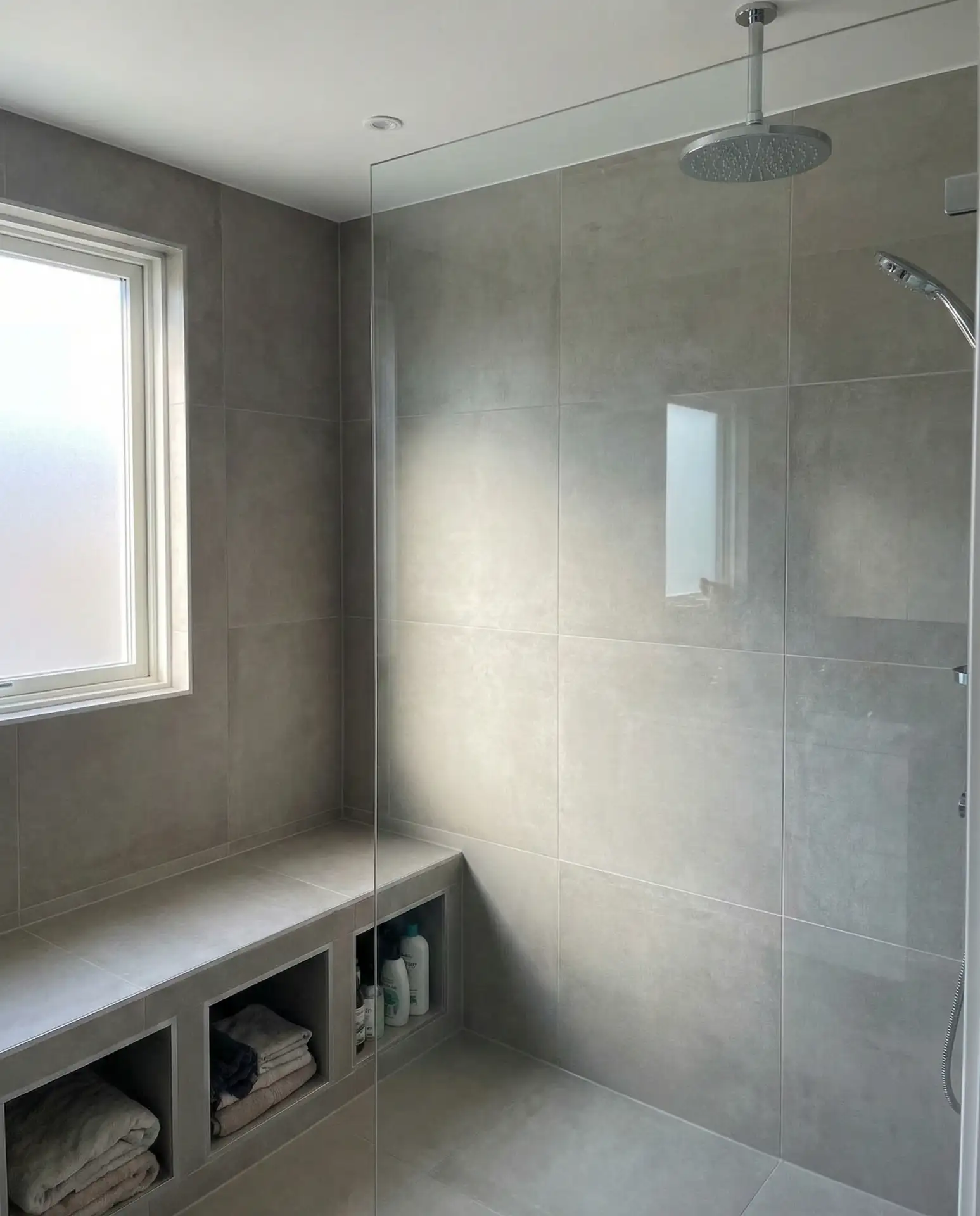 Shower Bench with Hidden Storage