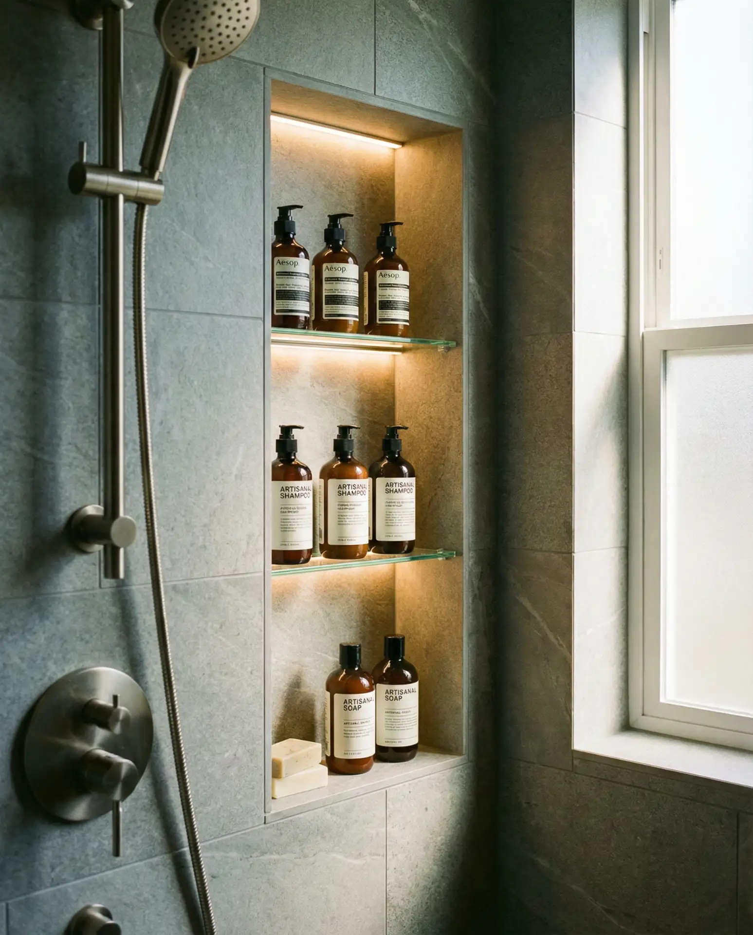 Backlit Shower Niche