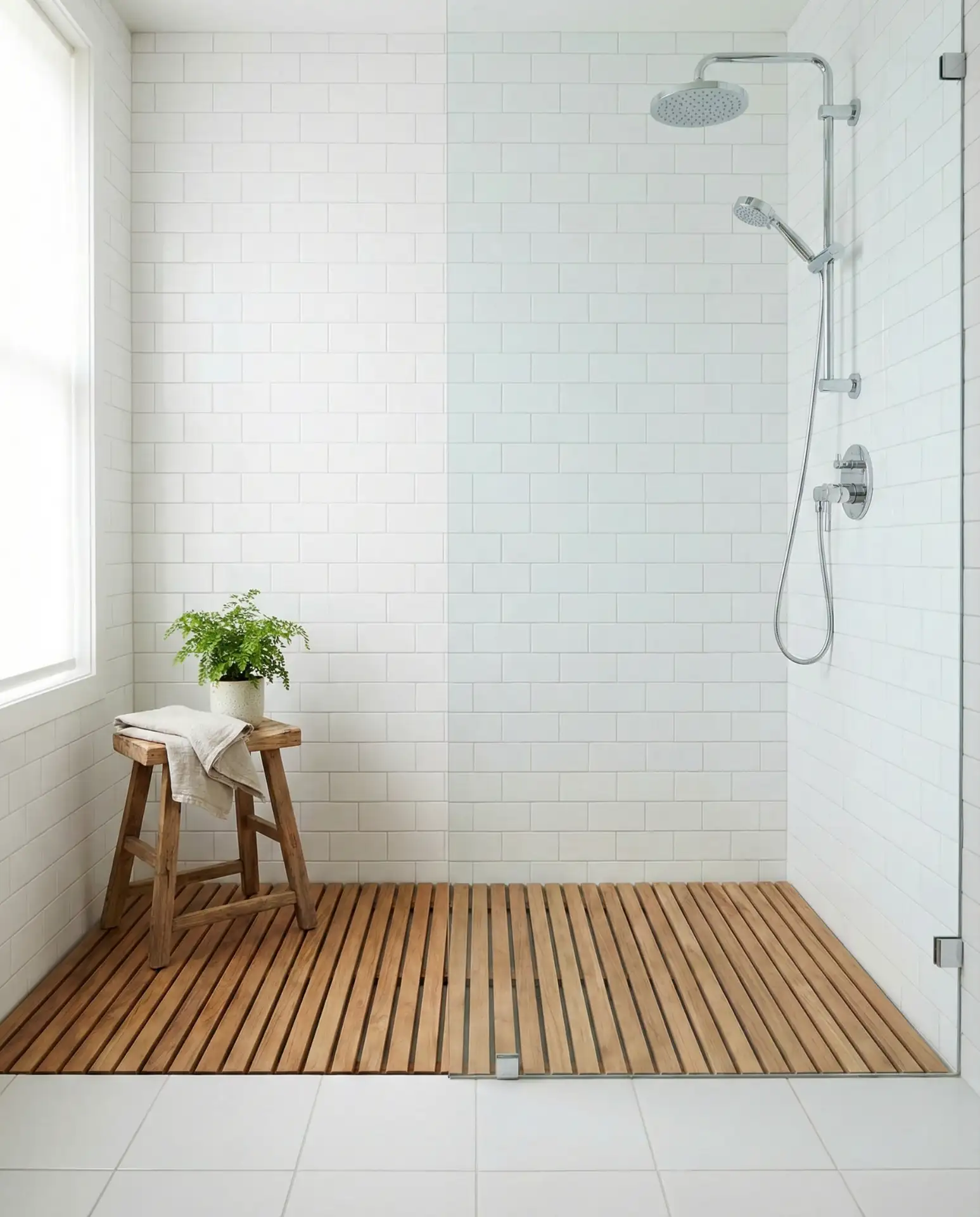 Teak Wood Shower Accessories