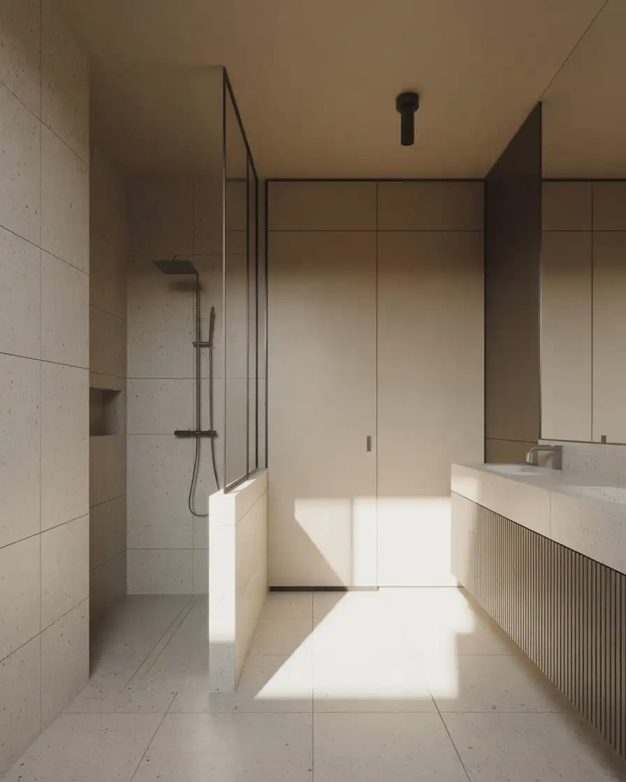 Seamless Microcement Bathroom Aesthetic
