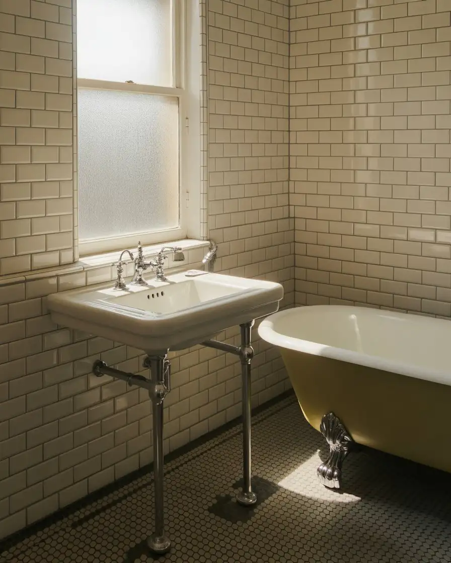 Refurbished Vintage-Fashioned Bathroom