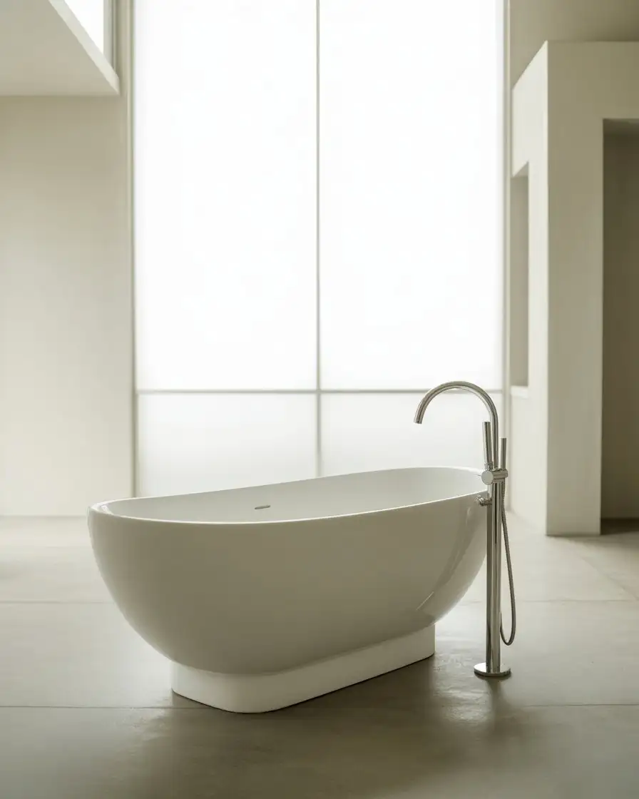 Freestanding Bathtub in Primary Bathroom