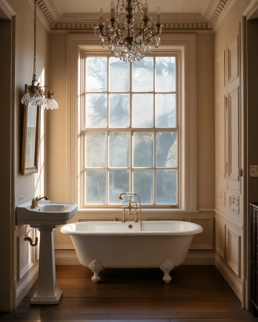 Victorian Bathroom with Modern Amenities