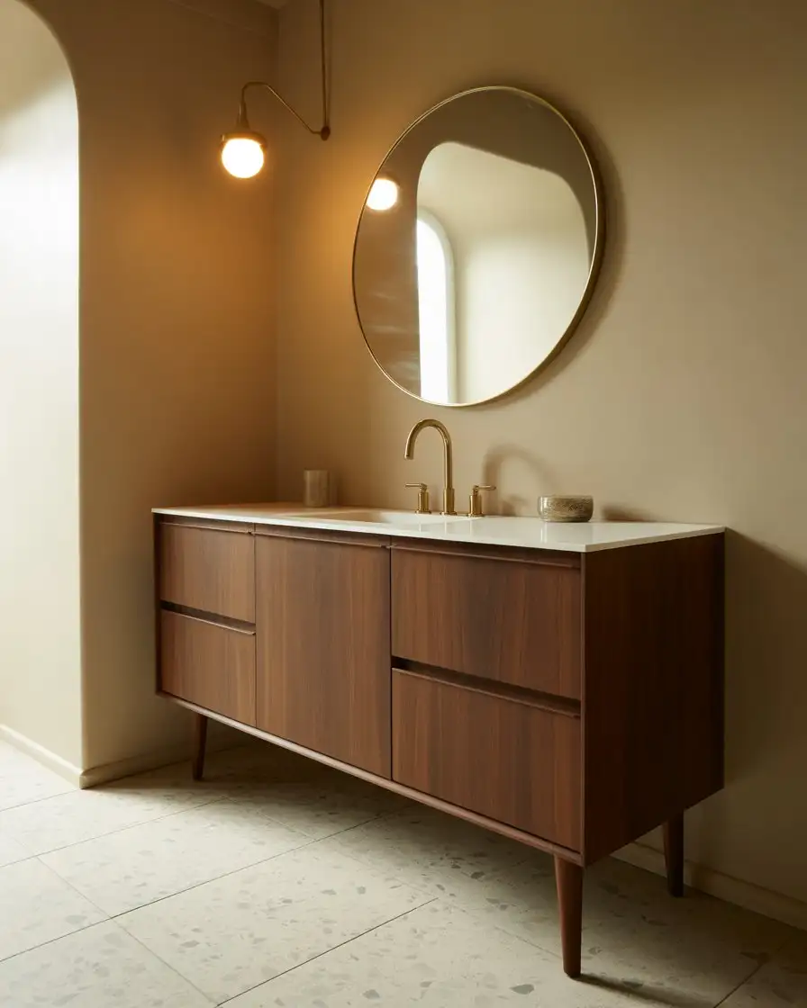Stylish Terrazzo Tile Bathroom Accent