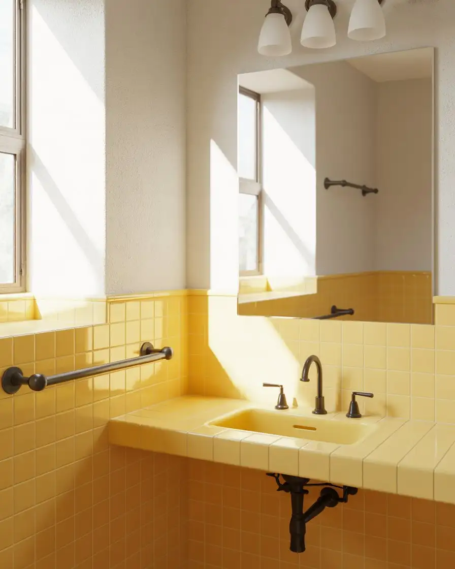 70s Bathroom Renovation with Paint