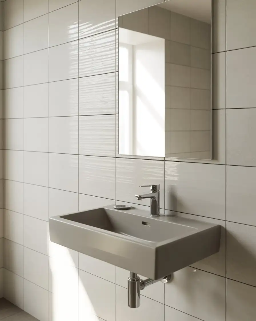 Efficient Small Bathroom Layout in Apartment