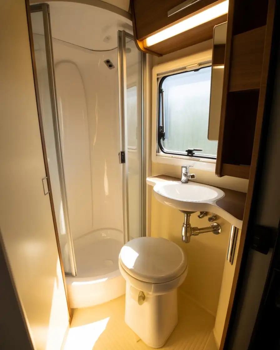 Caravan Bathroom with Durable Materials