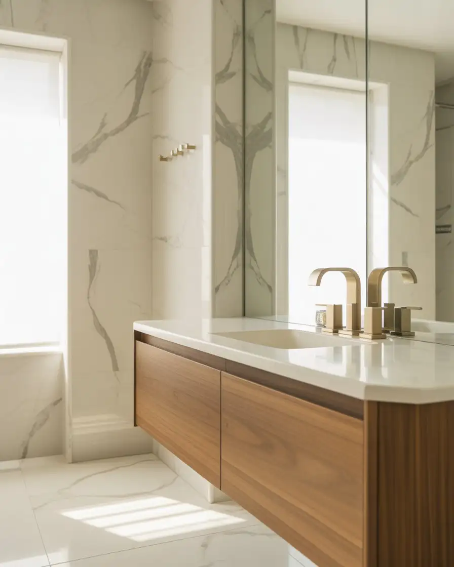 Condo Bathroom with High-End Styled Finishes