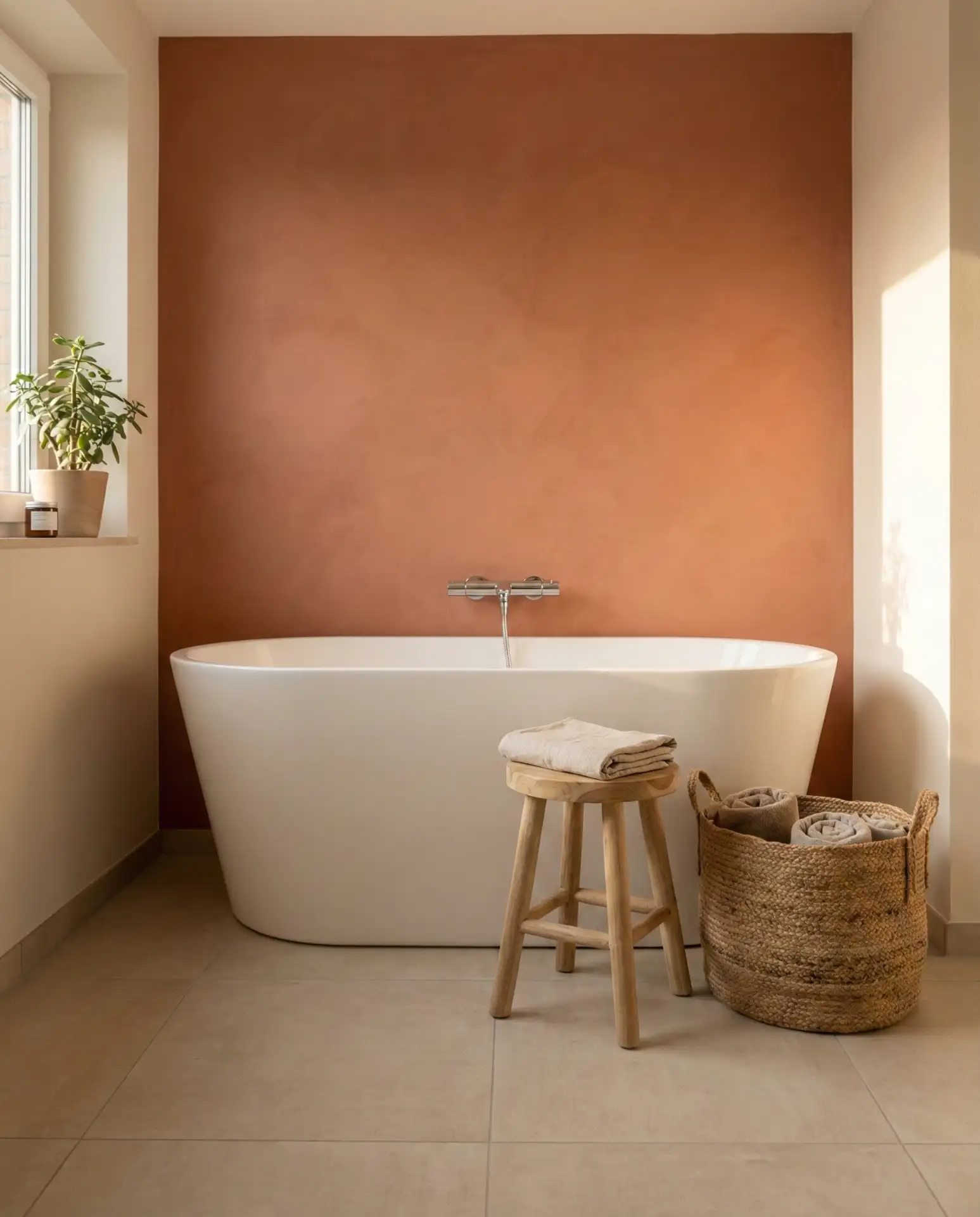 Warm Terracotta Accent Wall 1