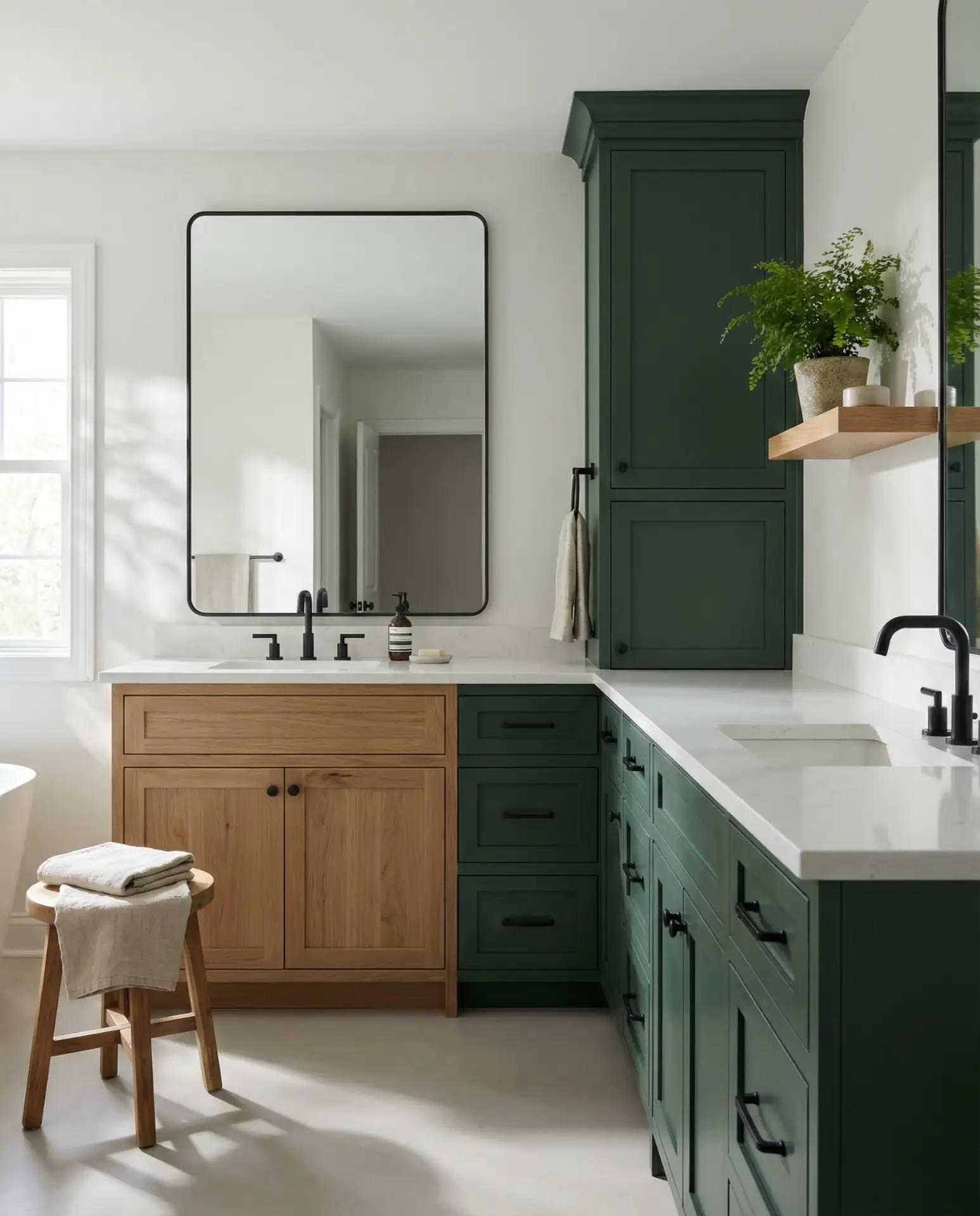 Forest Green Cabinetry 1